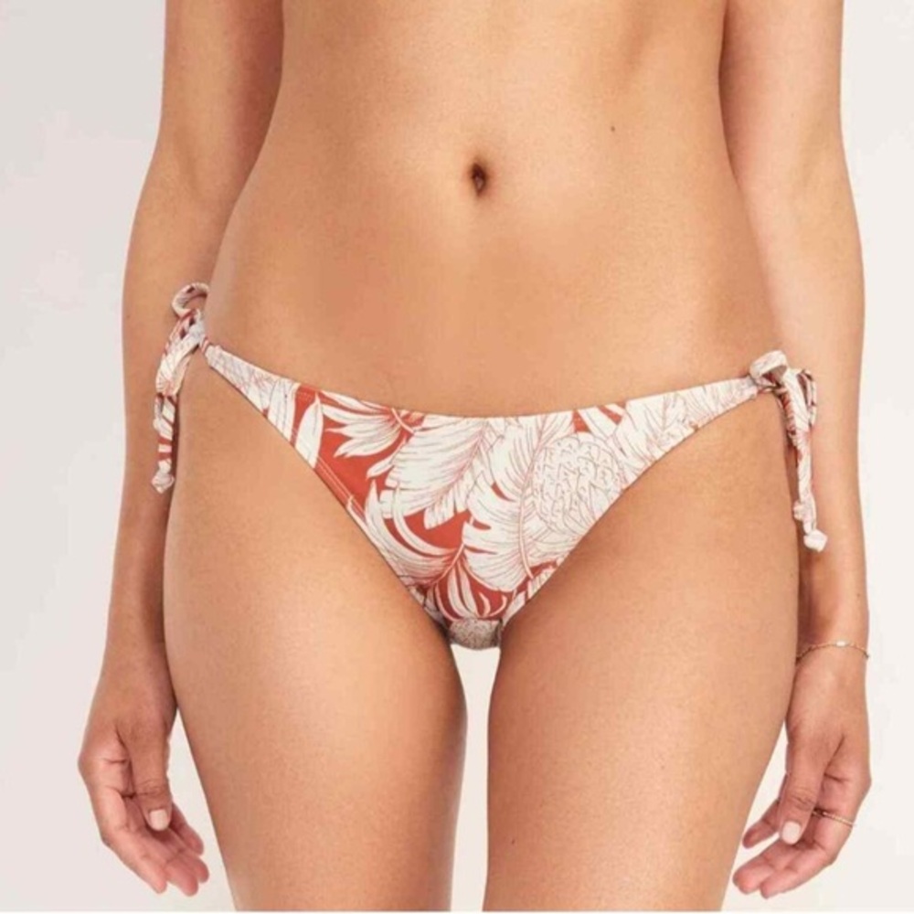 NWT OLD NAVY Side-Tie Bikini Bottom in Orange/White XXL